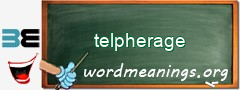 WordMeaning blackboard for telpherage